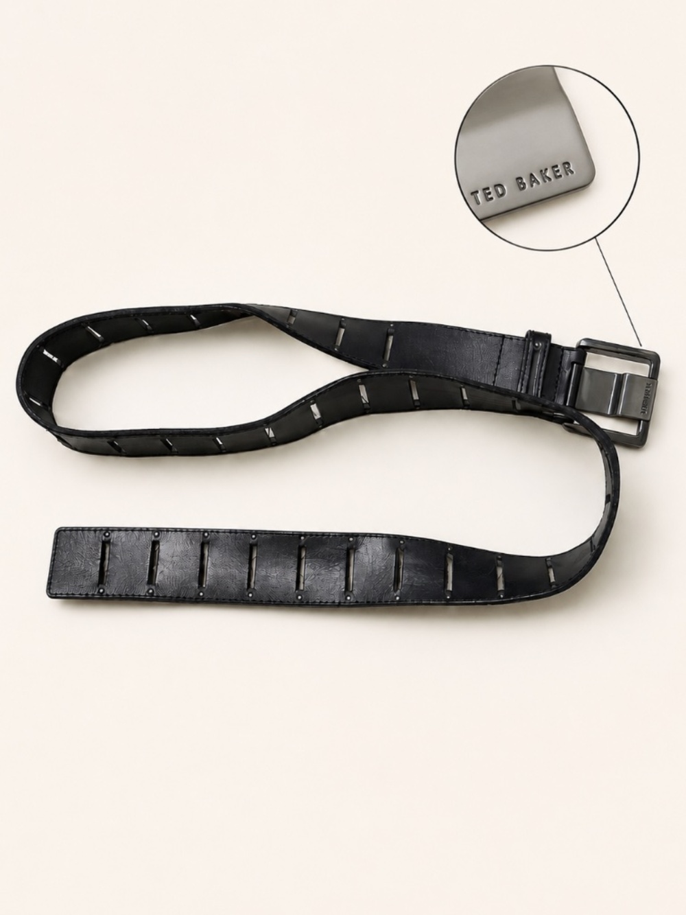Ted Baker Genuine Leather Belt Size 4 Black